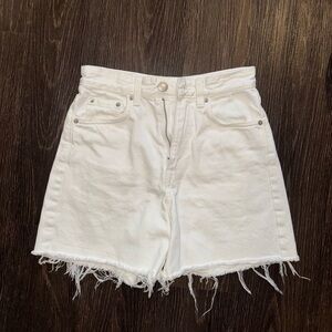 Pull&Bear White Jean Shorts